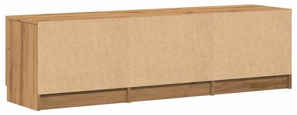 műfából készült, kézműves tölgyfa TV-szekrény 140 x 35 x 40 cm