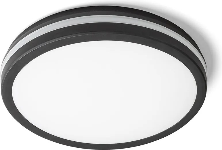 RENDL SONO 40 felületre szerelhető fekete műanyag 230V LED 40W IP65 3000K 4000K 6000K