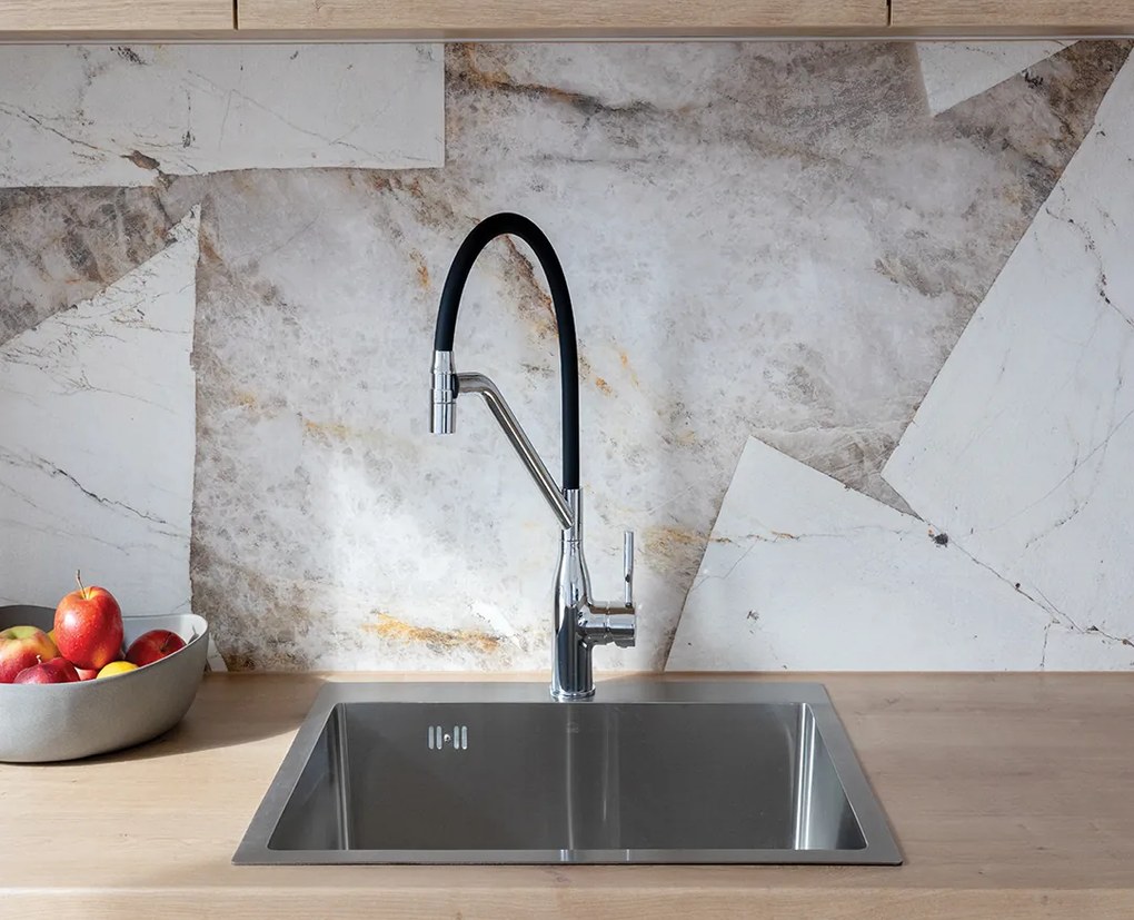 Laveo Colina, magas mosogatócsaptelep U-alakú kifolyóval, matt fekete, LAV-BCO_B78D