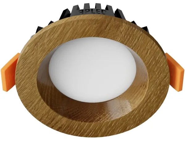 APLED - LED Lámpa RONDO WOODLINE LED/3W/230V 4000K átm. 9 cm tölgy tömör fa