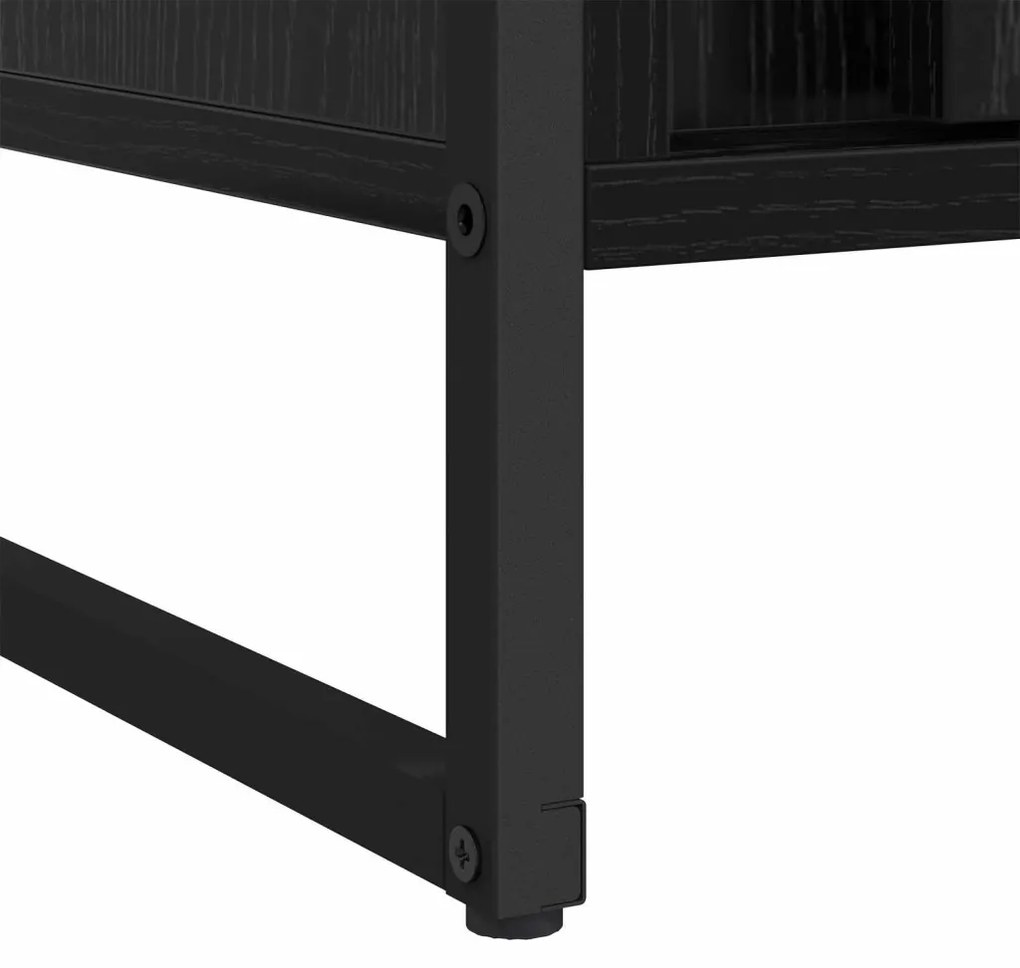 Szekrény tárolóval 2 pcs Fekete tölgy 50 x 50 x 200 cm Faanyag