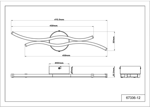 Globo 67336-12 - LED Mennyezeti lámpa BOYD LED/12W/230V 3000K