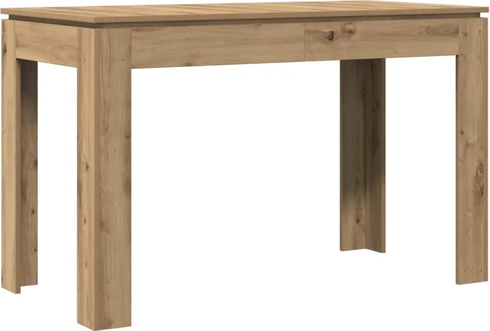 vidaXL Étkezőasztal kézműves tölgy 120x60x76 cm műszaki fa
