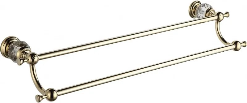 Mexen Estela dupla törölközőtartó, arany - 7011525-50