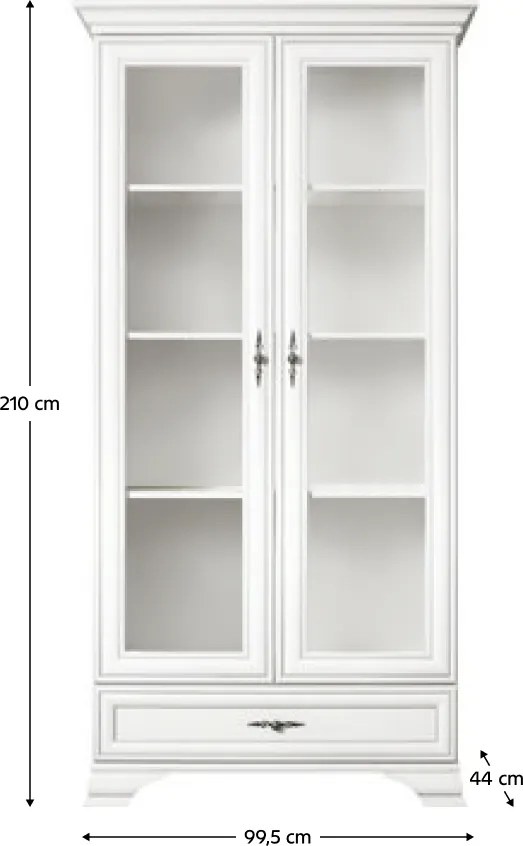 Vitrin, alpesi fehér, KENTAK REG2W1S