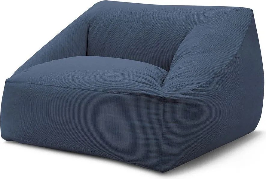 Sötétkék kordbársony babzsákfotel Lilibet – Bobochic Paris