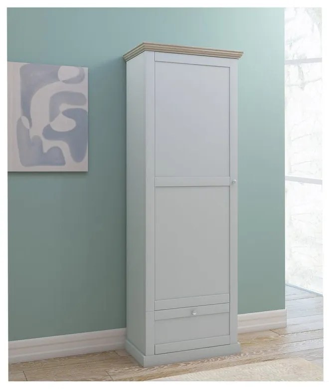 Szürke ruhásszekrény 60x180 cm Binz – Støraa