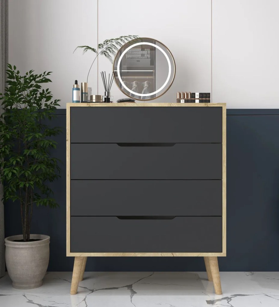 Flora - Sapphire Oak, Anthracite