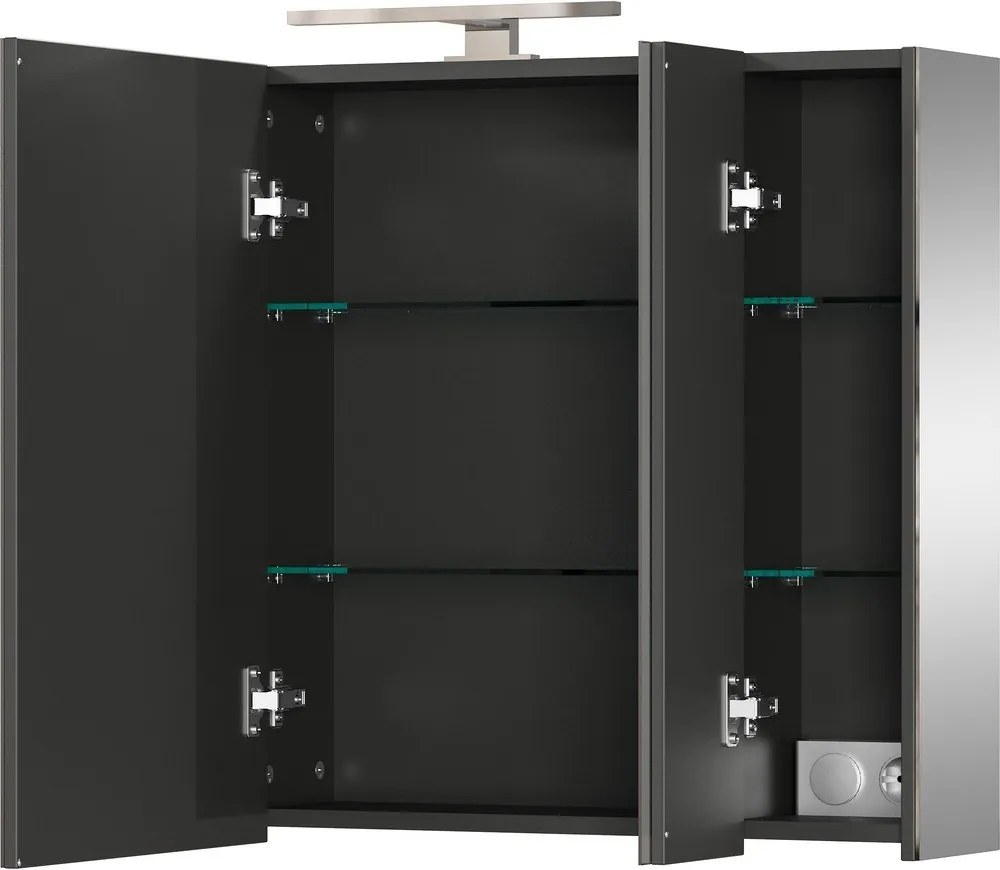 Szürke fürdőszoba szekrény 80x71 cm – Germania