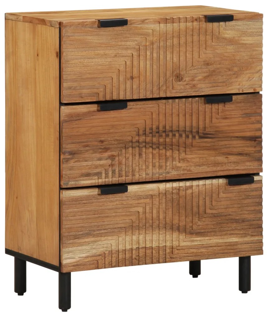 Szekrények 2 db Barna 60x33x75 cm Tömör Fa Akác