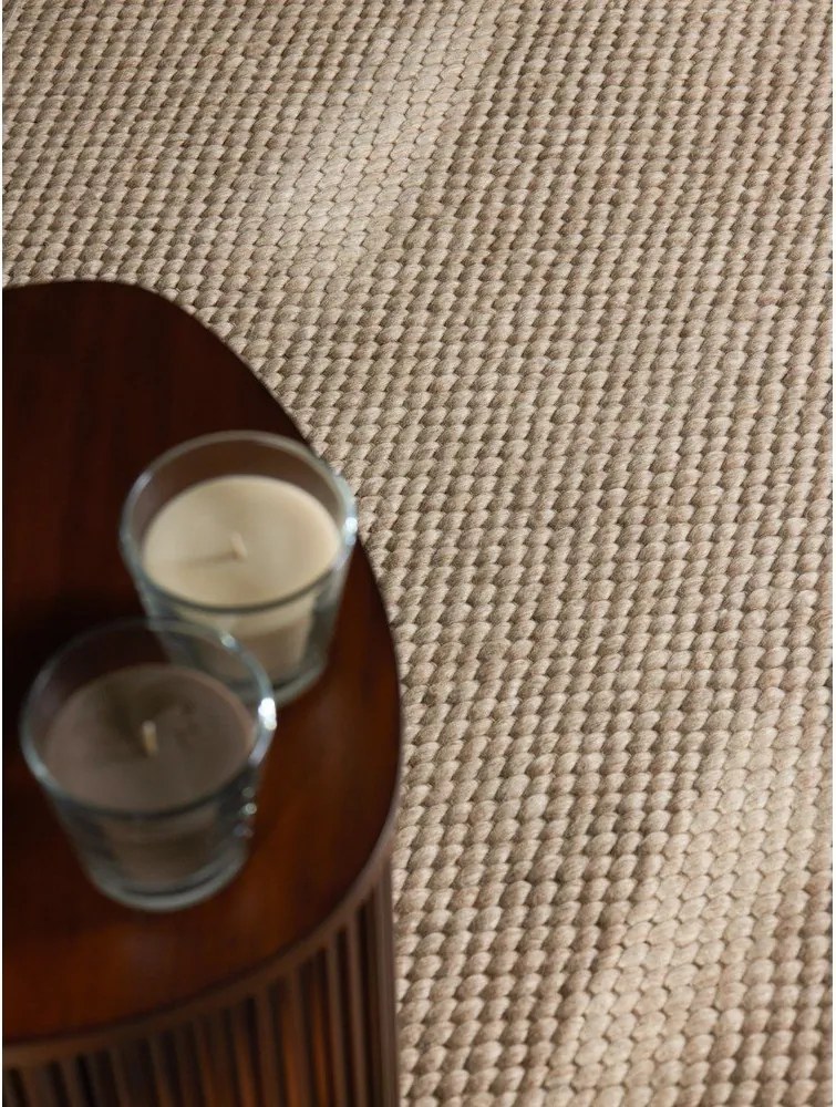 Bézs kézi szövésű gyapjú kerek szőnyeg ø 160 cm Lyon Beans – Elle Decoration