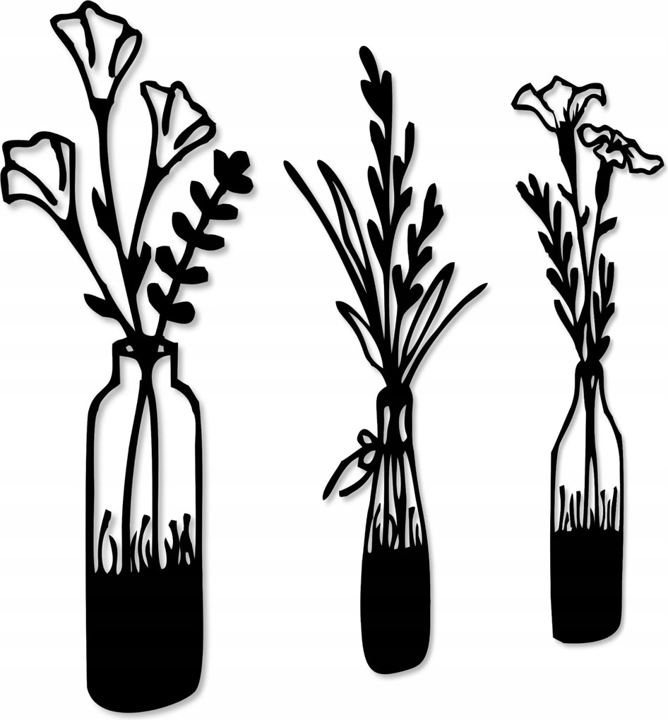 Virágok Fali Dekoráció Áttört Panelek Dekoráció Áttört Kép Képek 3db