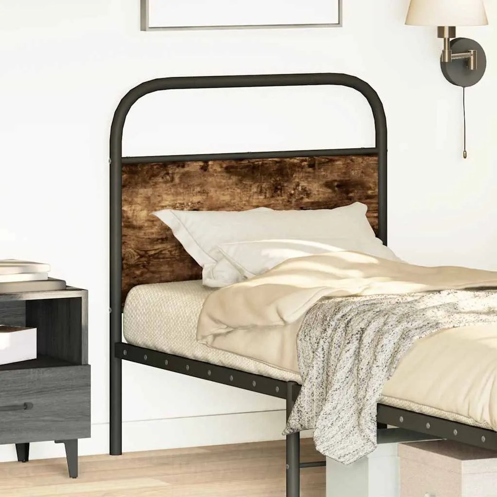 fejtámla füstölt tölgy 80 cm acél és fűrészelt fa