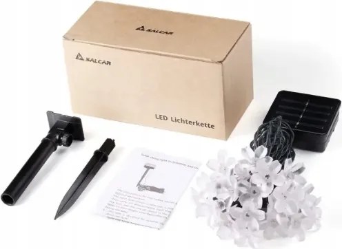 Girland Erkély Lámpa Led Virágok Színes 5M