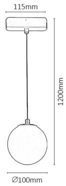 Rabalux 70109-LED Csillár 1 fázisú sínrendszerhez LiTrack LED/5W/24V 3000K