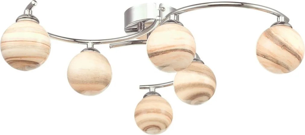 DAR LIGHTING ATI6450-07 ATIYA Mennyezeti Csillár Csiszolt Króm, Sokszínű G9 IP20