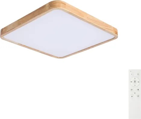 Brilagi - dimmelhető LED lámpatest WOODLINE SQUARE LED/80W/230V tölgy 60x60 cm + távirányító