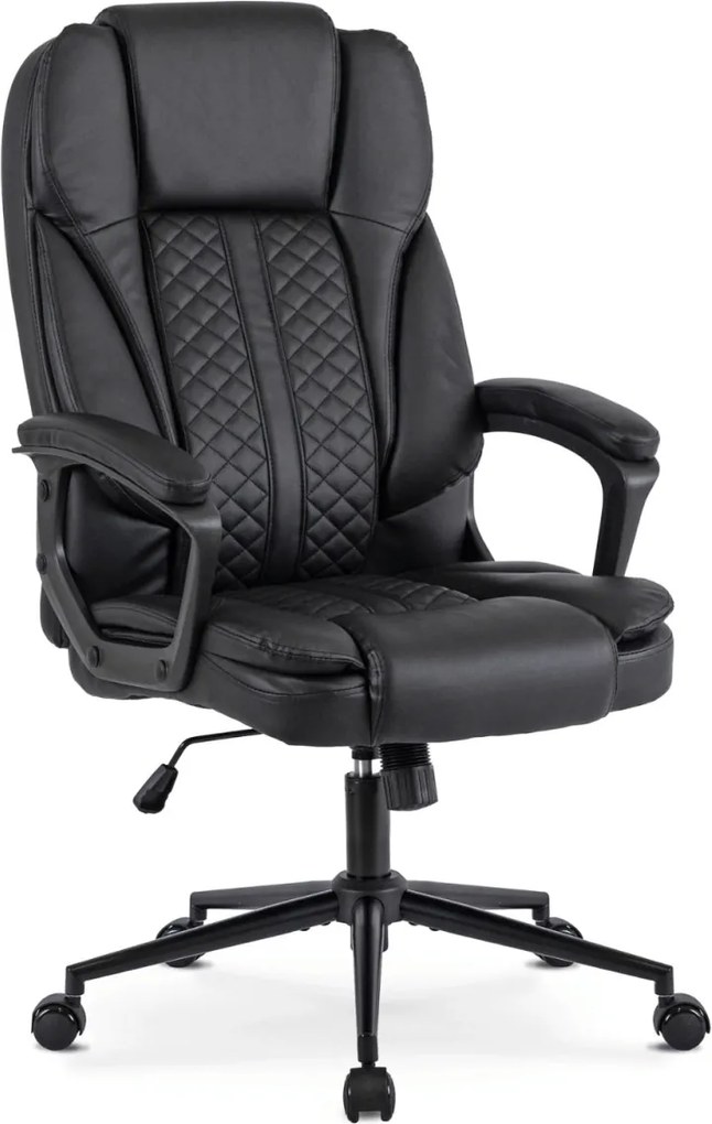 Forgószék fekete színben, műbőr kárpittal. PHONIX