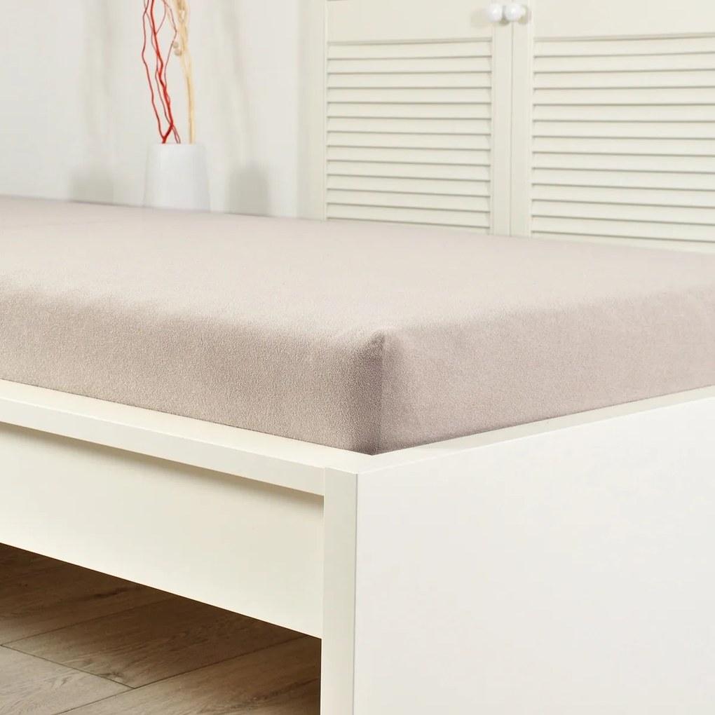 4Home Perfect frottír lepedő kávé, 90 x 200 cm, 90 x 200 cm