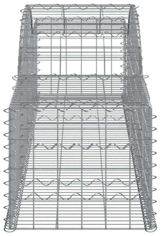10 db íves horganyzott vas gabion kosár 300x50x40/60 cm