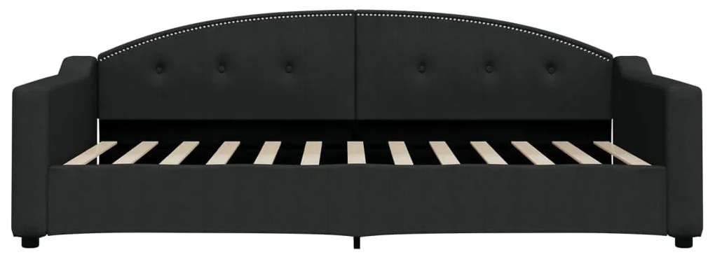 fekete kihúzható szövet heverő fiókokkal 100 x 200 cm