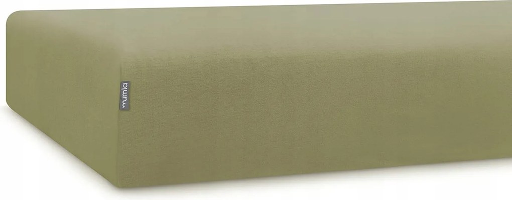 Khaki pamut lepedő 80x200 cm gumis Mumla Mumla