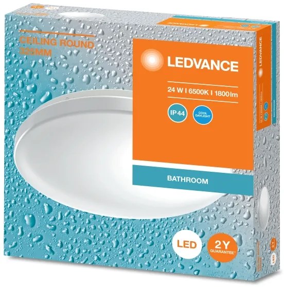 Ledvance - LED Fürdőszobai mennyezeti lámpa CEILING ROUND LED/24W/230V 6500K IP44