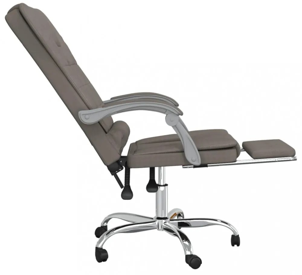 vidaXL tópszínű szövet dönthető irodai masszázsfotel