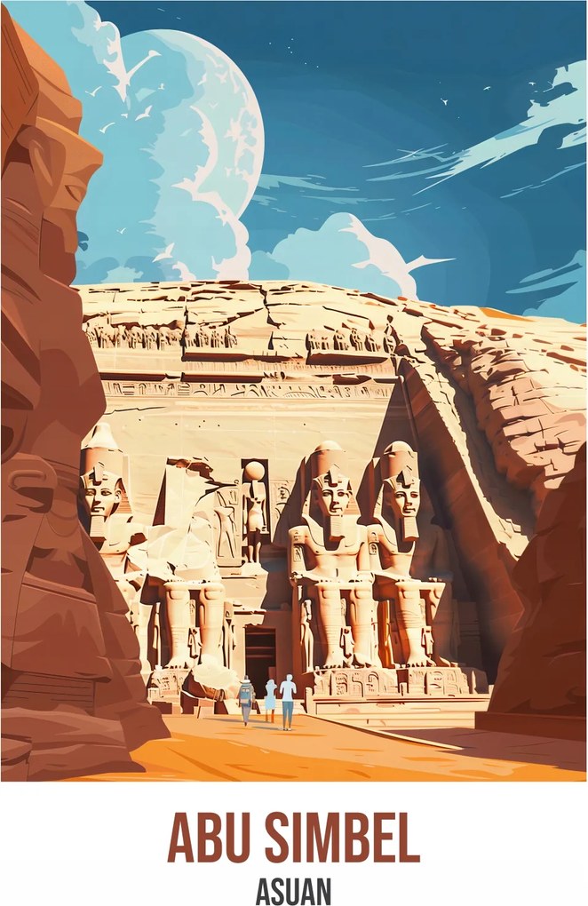 Poszter 59,4x84,1cm Abu Simbel