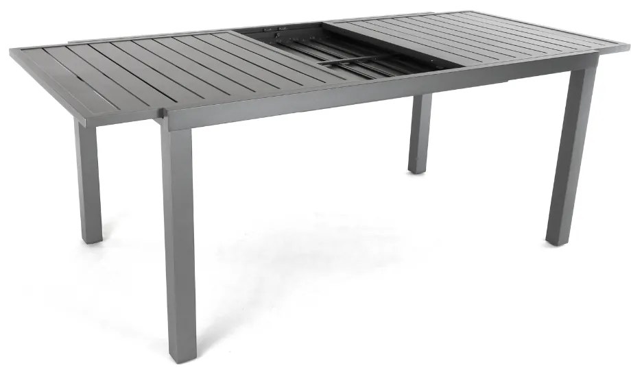 Mirolo kerti asztal, 160–240 × 89 cm, fekete