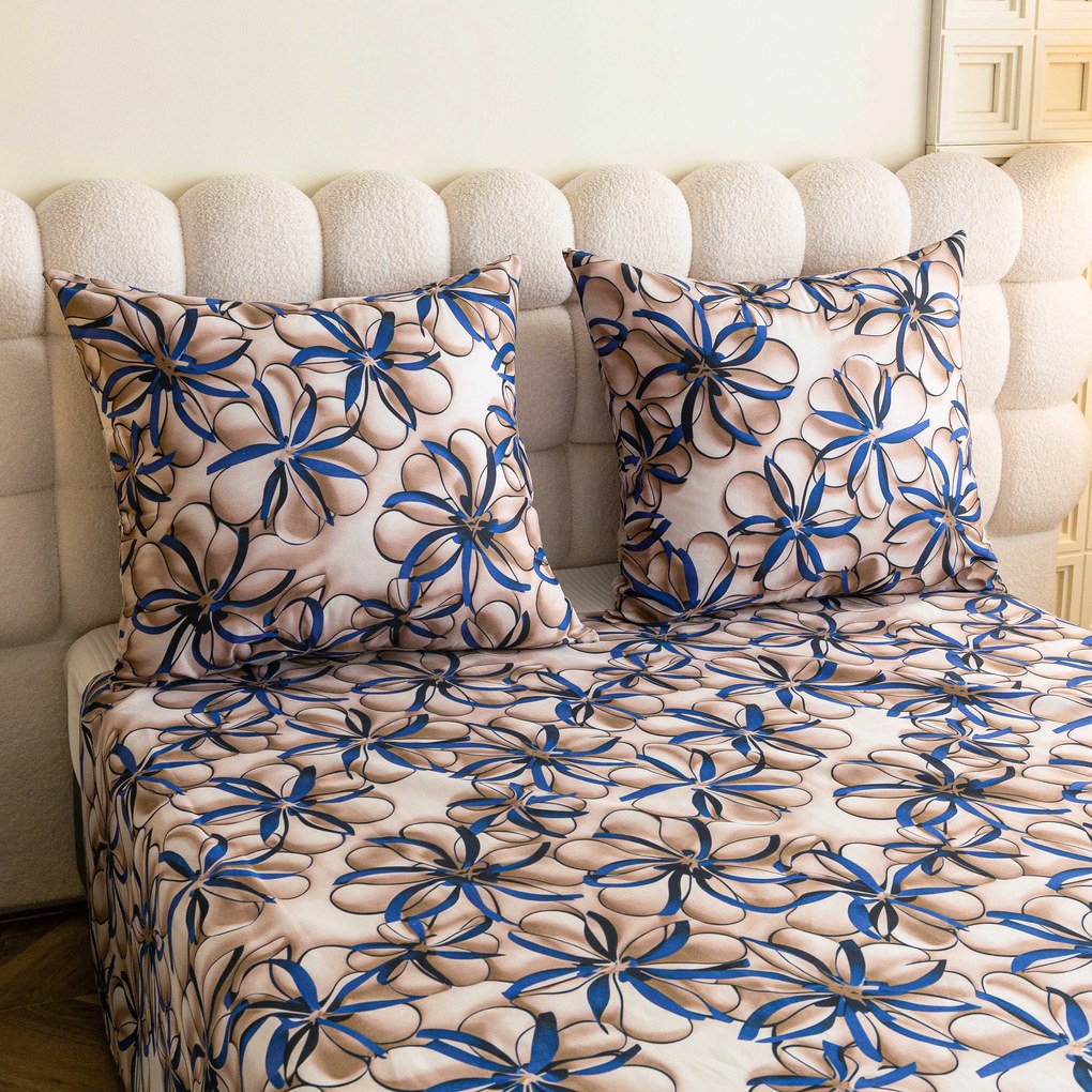 Mikroszálas ágynemű FLORVINA bézs Ágyneműhuzat mérete: 2 db 70 x 90 cm | 200 x 220 cm