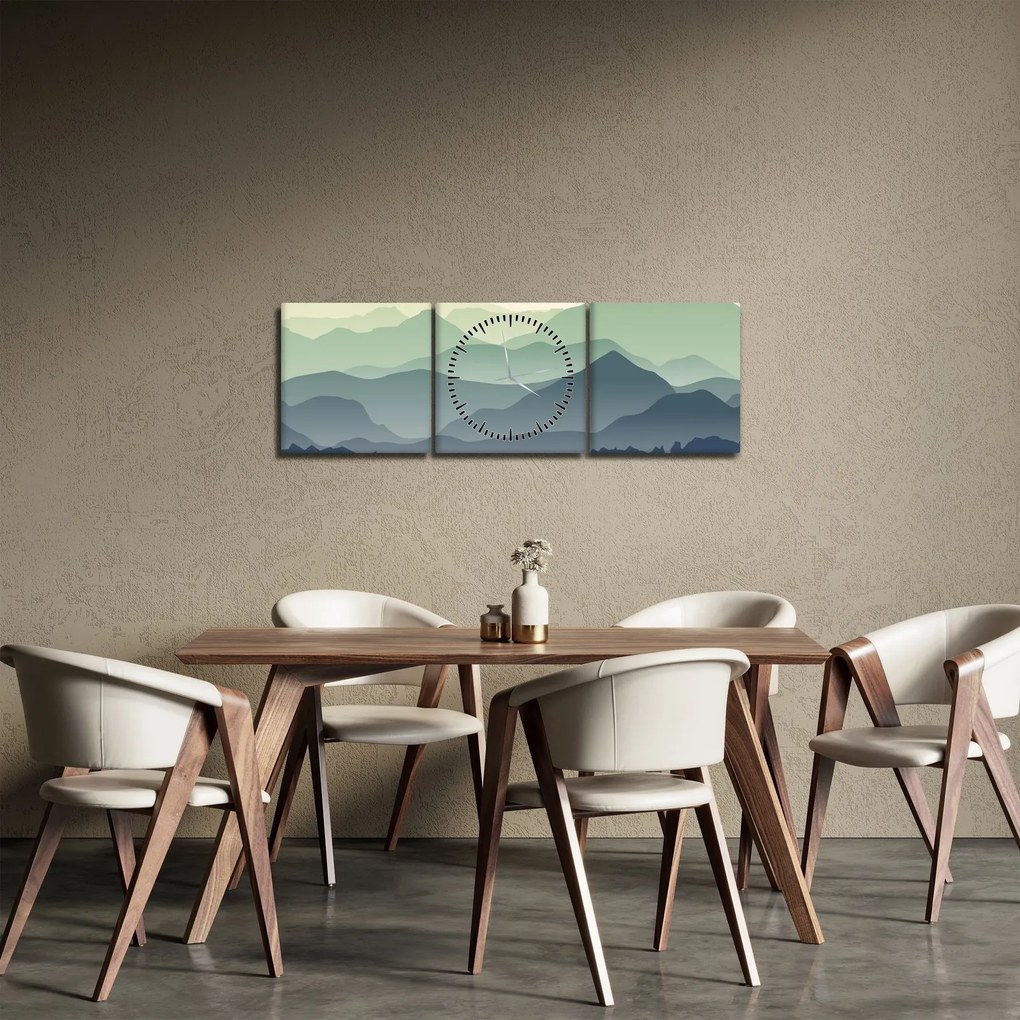 Kép - Forest Mountain (órával) (90x30 cm)