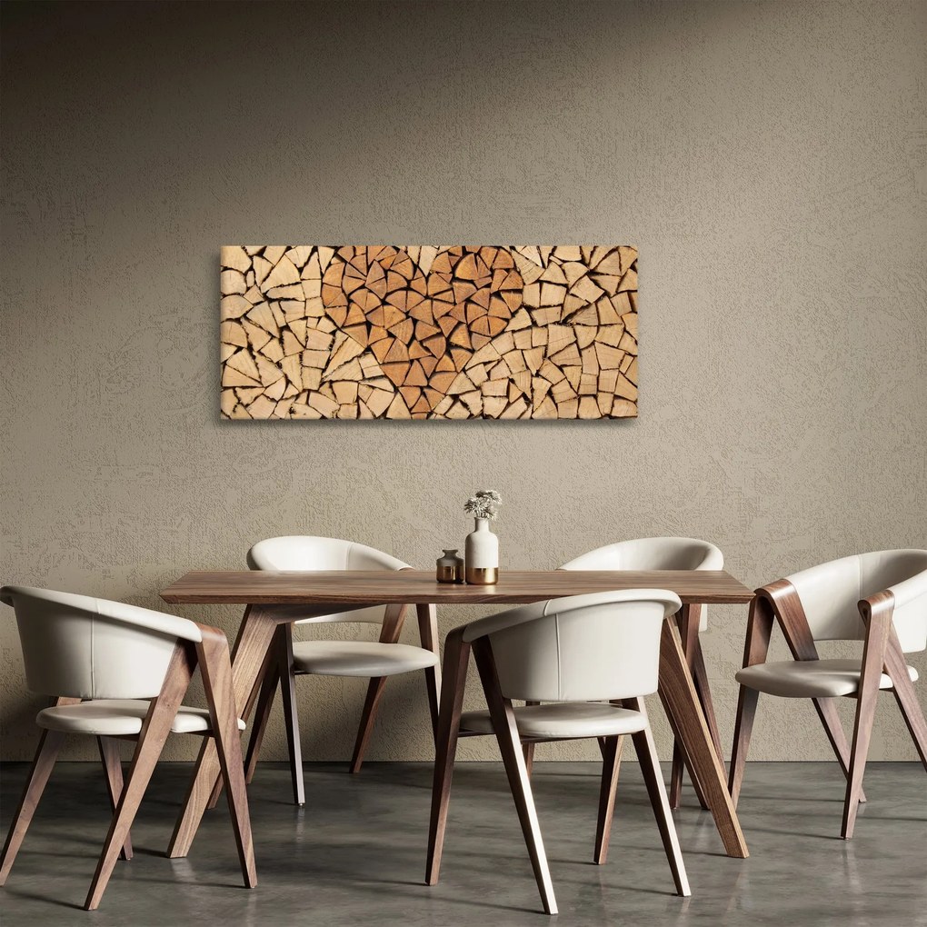 Kép - szív fából (120x50 cm)