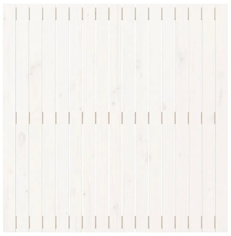 fehér tömör fenyőfa fali fejtámla 108 x 3 x 110 cm