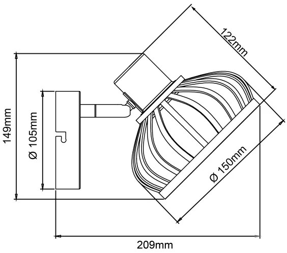 Brilliant - Fali lámpa NORAH 1xE14/28W/230V bambusz