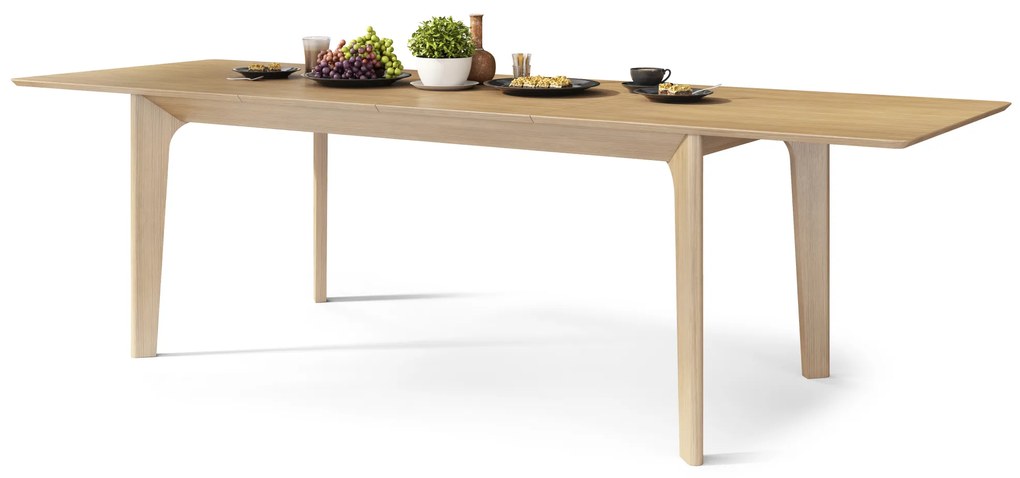 Mazzoni BARI Természetes Tölgy 180x90 cm (+2 db 45 cm-es bővítőlap) - 270 CM-IG BŐVÍTHETŐ JAPÁN/SKANDINÁV STÍLUSÚ FA ASZTAL