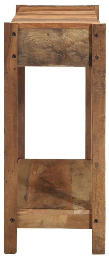 Konzolasztal 107x33x76 cm Tömör fa újrahasznosított
