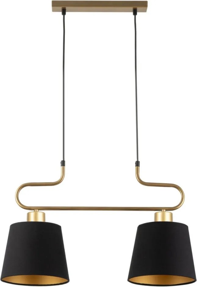 SIGMA LIGHTING 40645 VOLUTTO Többágú Függesztett Lámpa Fekete, Réz, Arany E27 IP20