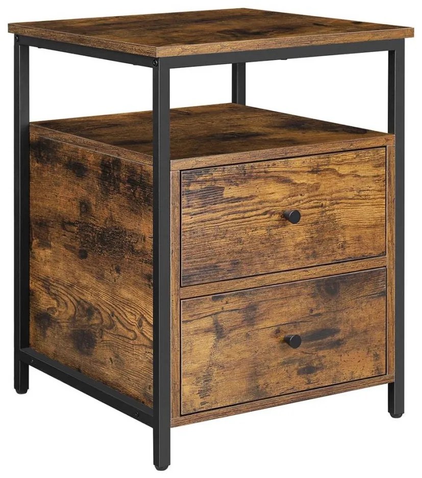 ARIN éjjeliszekrény barna/fekete