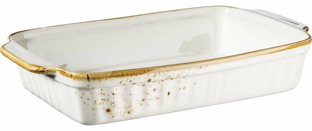 Mäser Sütőedény Pintar Fehér barna pöttyök 30 x18,6 cm, M