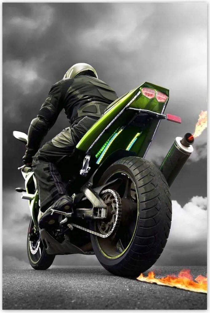 Poszterek 80x120 Zöld versenyautó