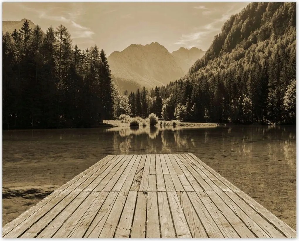 Poszterek 50x40 Híd a hegyekben Hegyek