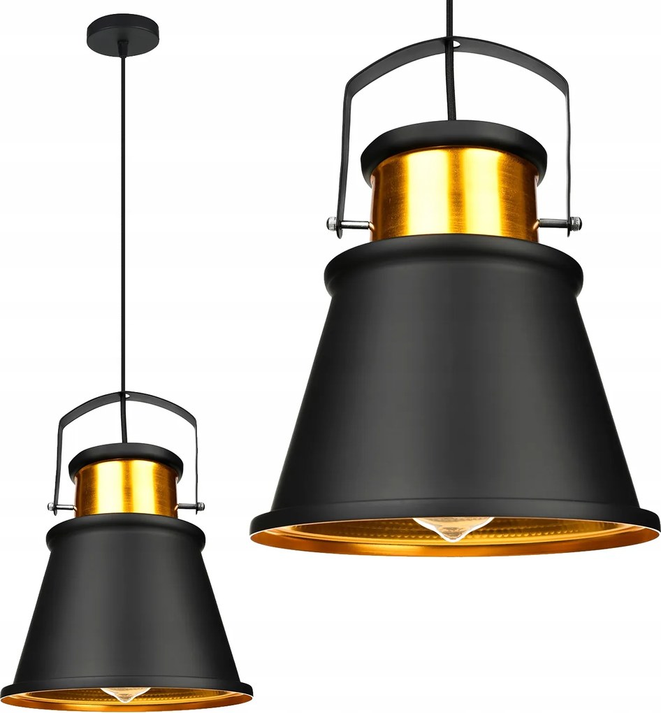 LED-es mennyezeti lámpa lógó csillár Loft E27 fekete nappali asztal fölé