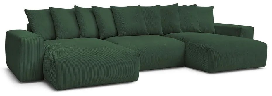 Zöld kordbársony sarokkanapé Voltaire – Bobochic Paris