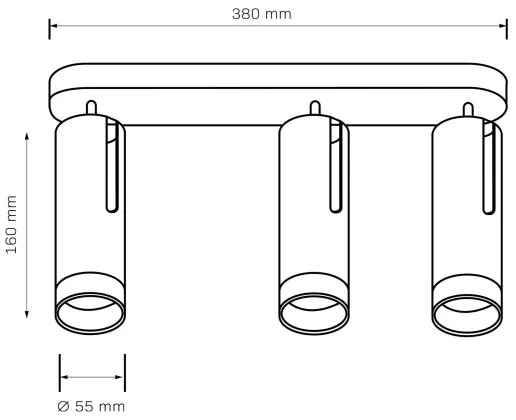 Spotlámpa FADO 3xGU10/10W/230V fehér