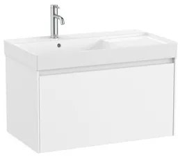 Roca Ona fürdőszobaszekrény mosdóval 80x50,5x46 cm fehér matt ONA801ZBML