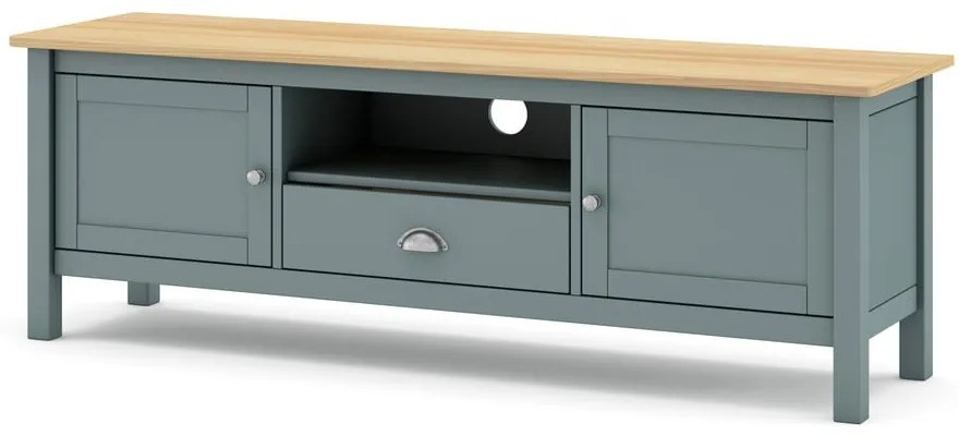 Szürkészöld borovi fenyő TV-állvány 158x53x40 cm Misti – Marckeric