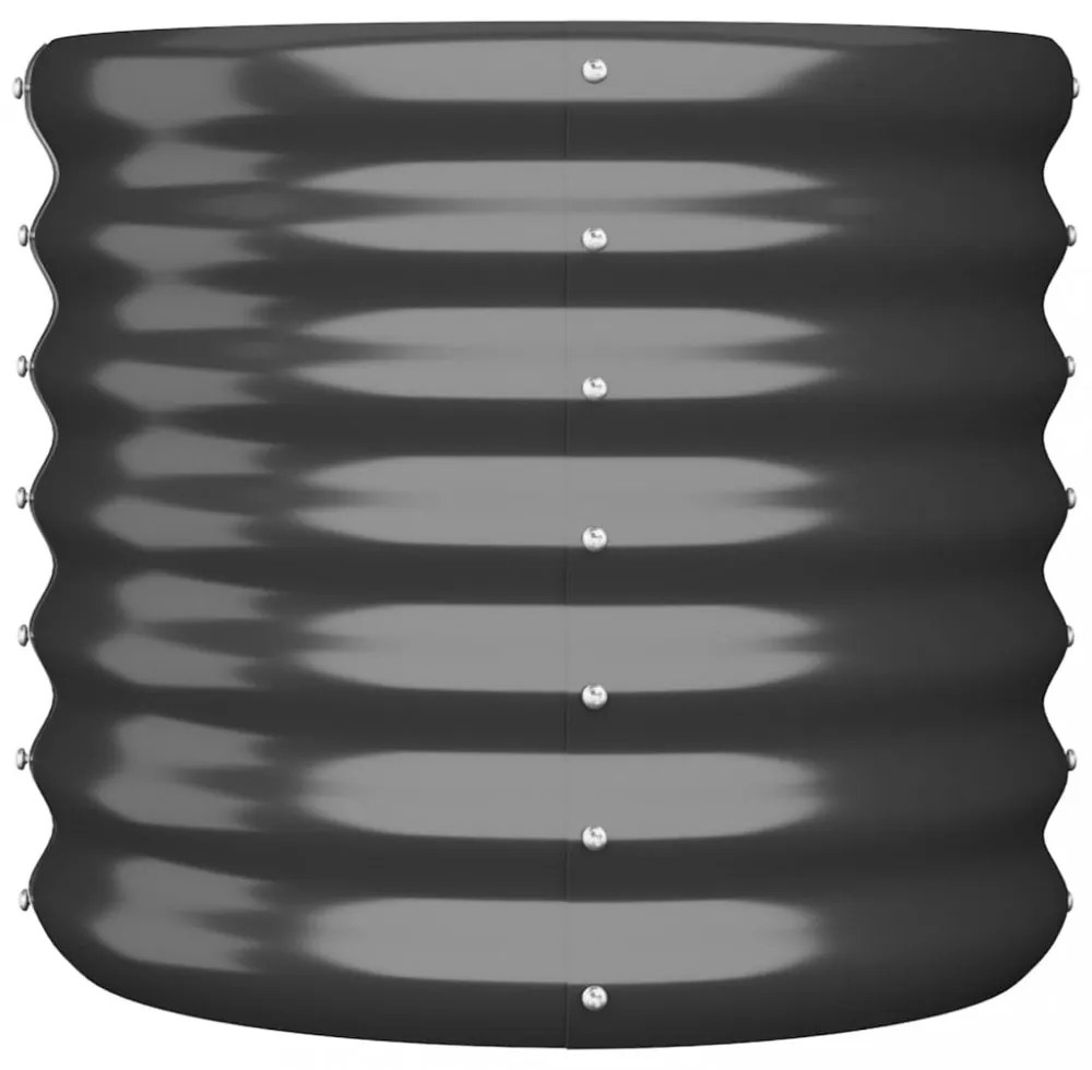 antracitszürke horganyzott acél kerti ültetőláda 40 x 40 x 36 cm