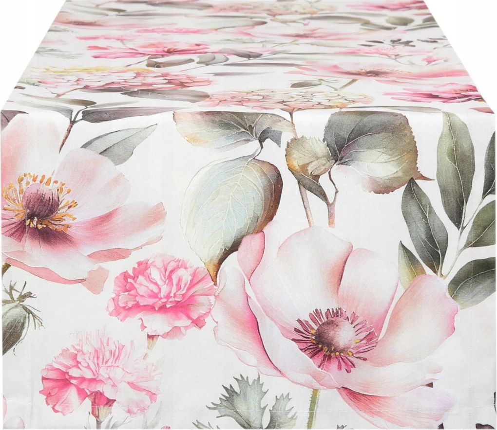 Asztalterítő 40x160 Dekoratív Téglalap alakú Futópad Rózsa Virágok 9871