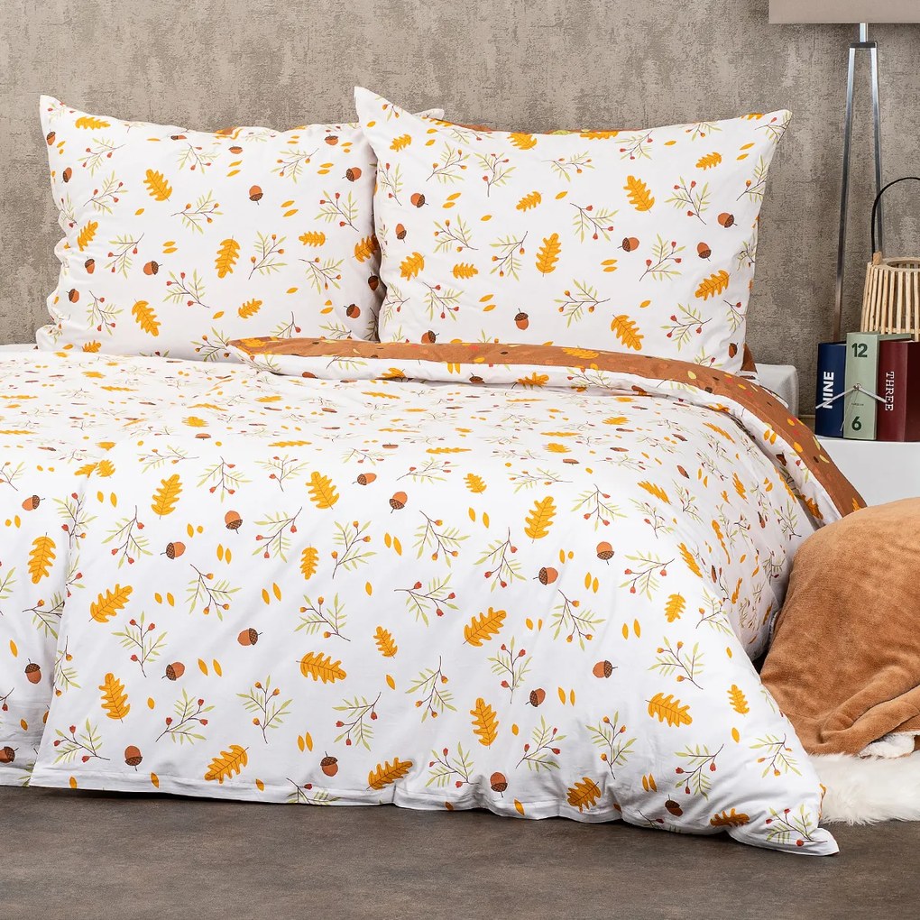 4Home Ősz pamut ágyneműhuzat, 140 x 200 cm, 70 x 90 cm, 140 x 200 cm, 70 x 90 cm